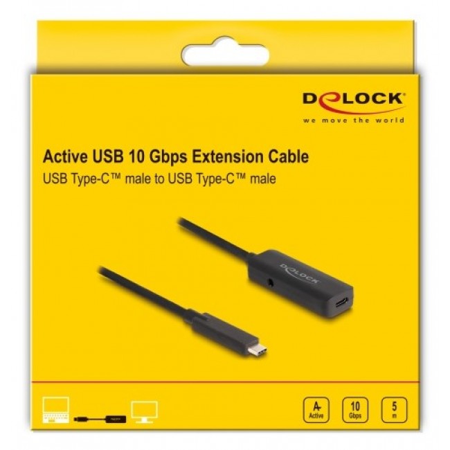 DeLOCK 80028 USB cable USB 3.2 Gen 2 (3.1 Gen 2) 5 m USB C Black
