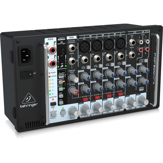 Behringer PMP500MP3 audio mixer 8 channels Black
