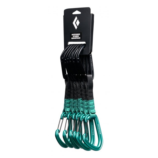 Black Diamond HotForge Hybrid Quickpack Locking carabiner D-shaped Aluminium Green 6 pc(s)