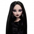 Monster High x Wednesday Collectible Doll, Morticia Addams in Black Velvet Dress