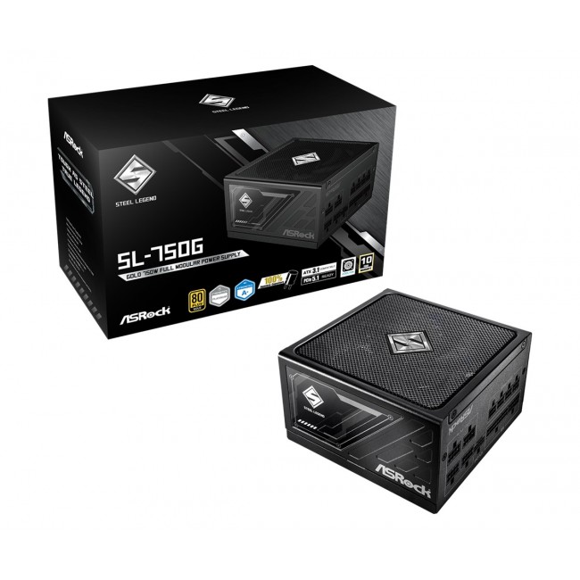 Asrock SL-750G Steel Legend power supply unit 750 W 20+4 pin ATX ATX Black