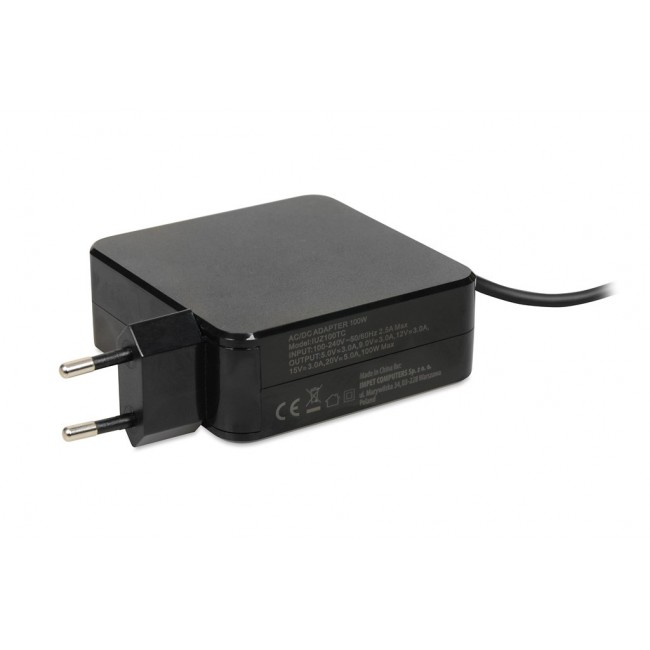 iBOX IUZ100TC laptop charger PD 100W, E-mark chip iBOX IUZ100TC laptop charger PD 100W, E-mark chip