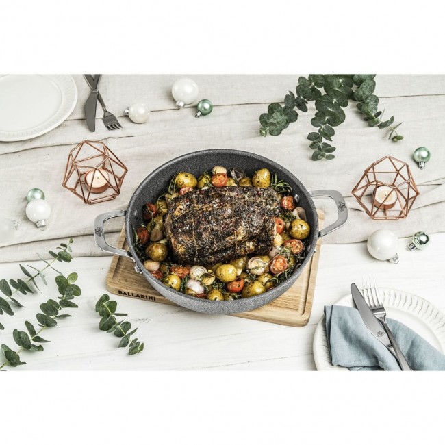 Ballarini Salina Granitium Induction Deep Frying Pan with 2 Handles - 28 cm