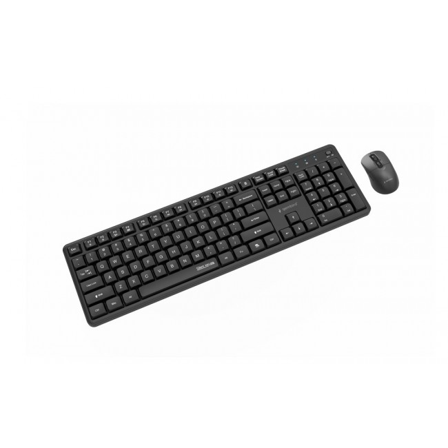 Gembird KBS-WMS-01 Silent key Pro Business wireless desktop set, black, US layout