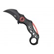 SCK Steel Claw Knives Karambit K29 knife, black and red