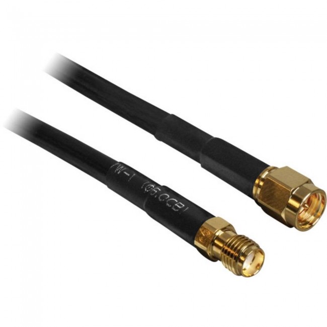 DeLOCK 10m SMA m/f coaxial cable CFD200 Black