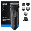 Braun 3000BT Foil shaver Trimmer Black, Grey