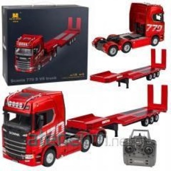 Cię ar wka Scania 770S Z Naczepą Zdalnie Sterowana RC Huina Czerwona 1:18