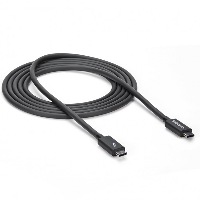 StarTech.com 2m (6.6ft) Thunderbolt 3 Cable, 20Gbps, 100W PD, 4K, Thunderbolt Certified, Compatible with Thunderbolt 4/USB 3.2/DisplayPort StarTech.com 2m (6.6ft) Thunderbolt 3 Cable, 20Gbps, 100W PD, 4K, Thunderbolt Certified, Compatible with Thunderbolt 4/USB 3.2/DisplayPort