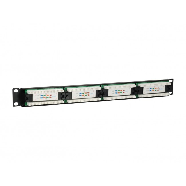 Equip 24-Port Cat.5e Unshielded Patch Panel, Black Equip 24-Port Cat.5e Unshielded Patch Panel, Black
