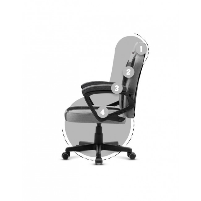 Huzaro RANGER 1.0 GREY MESH office/computer chair Flat seat Meshed backrest