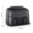Philips 5000 series NA550/00 fryer Double 9 L Stand-alone 2750 W Hot air fryer Black