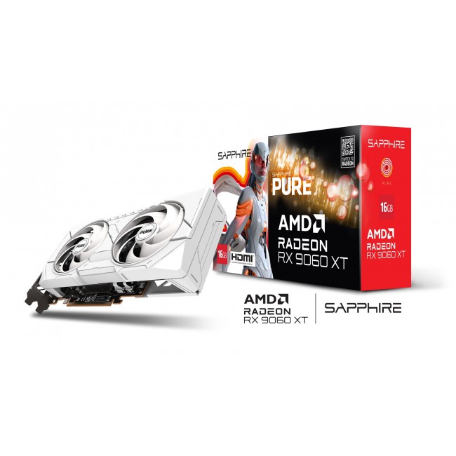 Sapphire PURE AMD Radeon RX 9060 XT GPU 16 GB GDDR6 Sapphire PURE AMD Radeon RX 9060 XT GPU 16 GB GDDR6