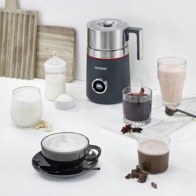 Severin Spuma 700 Plus Automatic milk frother/warmer Black, Stainless steel
