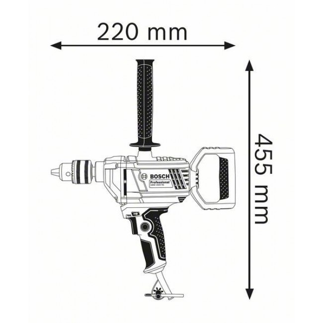 Bosch 0 601 1B0 000 drill 630 RPM 3 kg Black, Blue Bosch 0 601 1B0 000 drill 630 RPM 3 kg Black, Blue