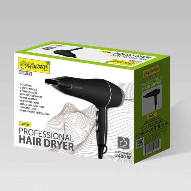 Hair dryer 2400W MAESTRO MR-221 Hair dryer 2400W MAESTRO MR-221