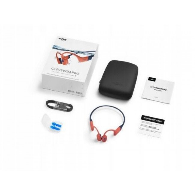 Shokz OpenSwim Pro Red wireless bone conduction headphones Shokz OpenSwim Pro Red wireless bone conduction headphones