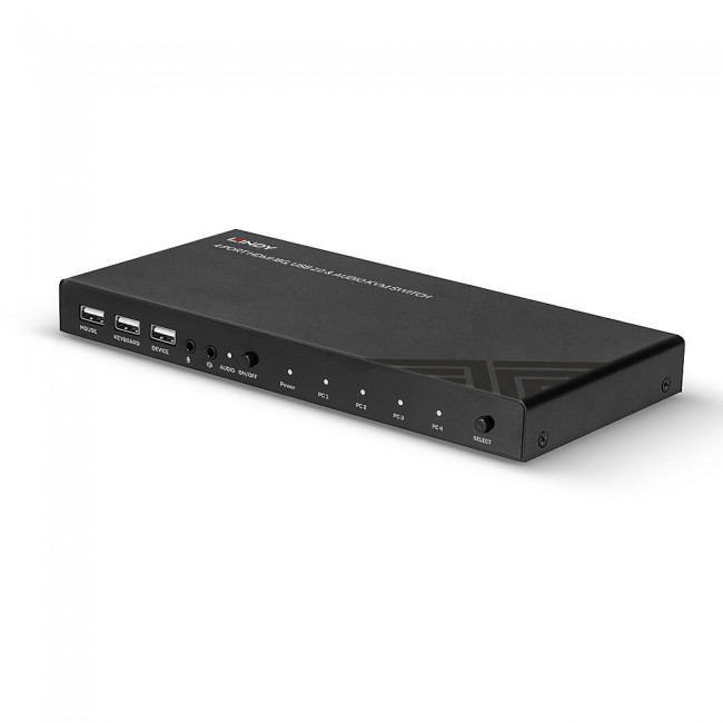 Lindy KVM Switch HDMI 18G, USB 2.0 & Audio, 4 Port Lindy KVM Switch HDMI 18G, USB 2.0 & Audio, 4 Port