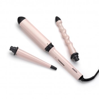 BaByliss Curl & Wave Trio Curling iron Warm Black, Pink 58 W 98.4