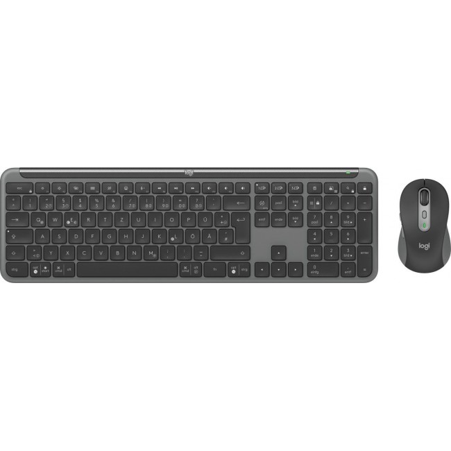 Logitech 920-012483 keyboard Mouse included Office RF Wireless + Bluetooth QWERTZ German Graphite