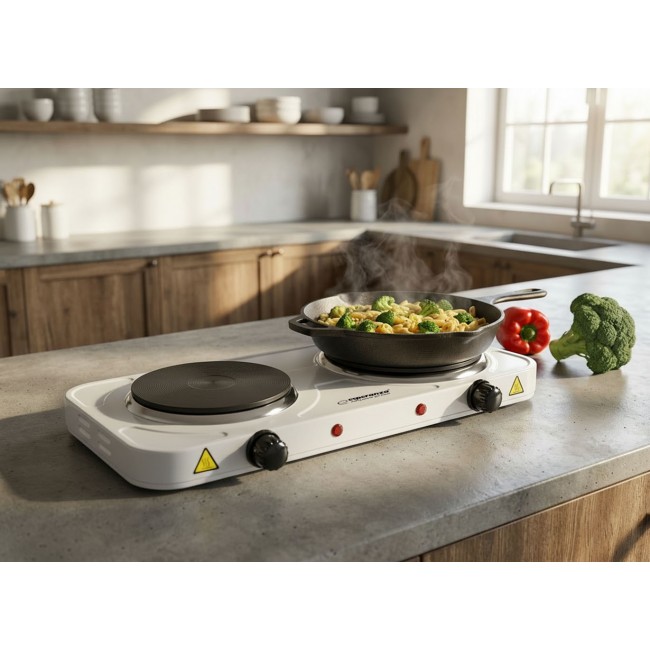 Esperanza EKH014W Electric cooker 2 zones White