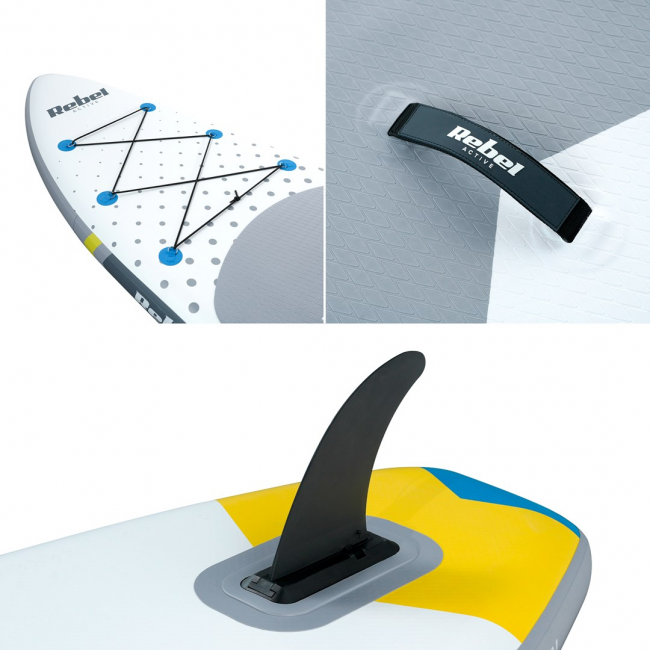 REBEL ACTIVE inflatable SUP board, 350x81x15cm, white REBEL ACTIVE inflatable SUP board, 350x81x15cm, white