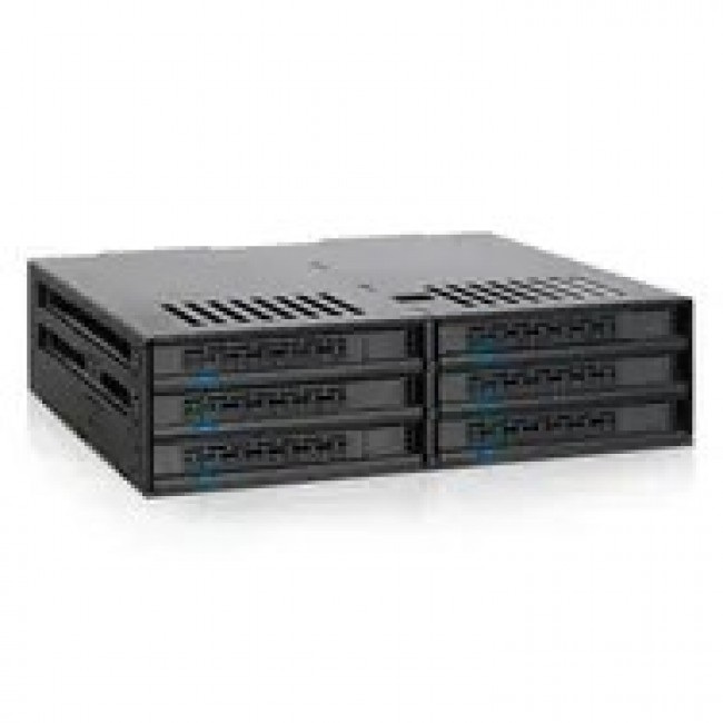 Icy Dock MB326SP-B disk array 0 TB Rack (1U) Black