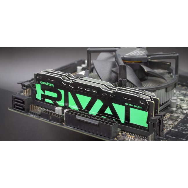 Goodram *DDR4 Rival Radiant 32GB (2*16)/3200 CL16 Green memory module 2 x 16 GB 3200 MT/s 288-pin DIMM