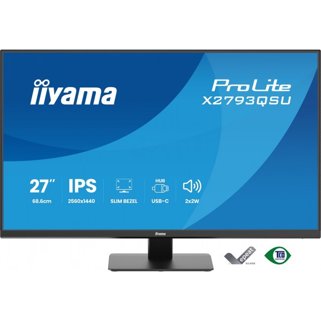 iiyama ProLite X2793QSU-B1 computer monitor 68.6 cm (27 iiyama ProLite X2793QSU-B1 computer monitor 68.6 cm (27
