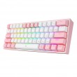 REDRAGON K617-RGB Fizz RGB White/Pink keyboard USB Pink, White