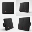 Qoltec 52708 Smart 2-Gang Light Switch | Wi-Fi | Timer | Tuya | Smart life | Black