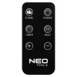 Electric Fireplace NEO TOOLS 2000 W, 3D Flame Effect, Thermostat, Black