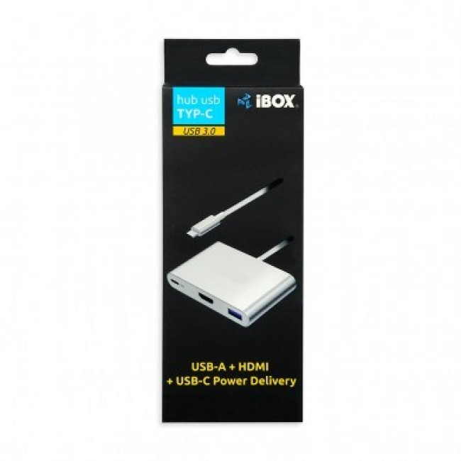 iBox IUH3CFT1 notebook dock/port replicator USB 3.2 Gen 1 (3.1 Gen 1) Type-C Silver