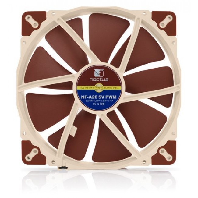Noctua NF A20 5V PWM Computer case Fan 20 cm Beige, Red Noctua NF A20 5V PWM Computer case Fan 20 cm Beige, Red
