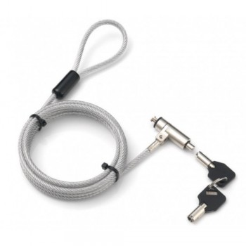 Techly Wedge-Lock Security System Lock for Notebook Cable 1.8m