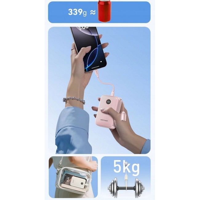 Powerbank Vention 20000mAh 2xUSB-C 1xUSB-A 22,5W BL