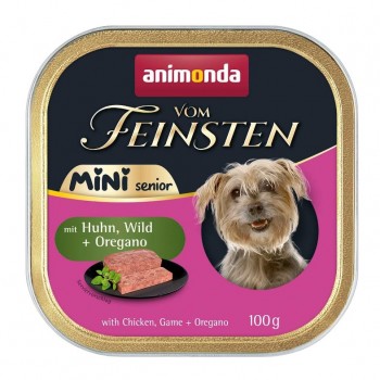 ANIMONDA Vom Feinsten Senior Mini Chicken with game and oregano - wet dog food - 100g