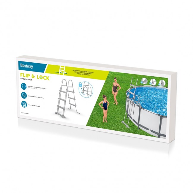 Bestway Flip & Lock Above Ground Pool Ladder 1.07 m