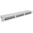 INTELLINET 24-Port Cat6a Patchpanel FTP 1HE grau