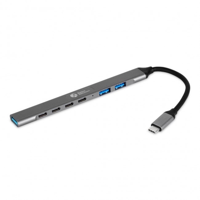 BakkerElkhuizen USB-C Hub 7-in-1 (3A+4C) USB Type-C 5000 Mbit/s Black, Gray BakkerElkhuizen USB-C Hub 7-in-1 (3A+4C) USB Type-C 5000 Mbit/s Black, Gray
