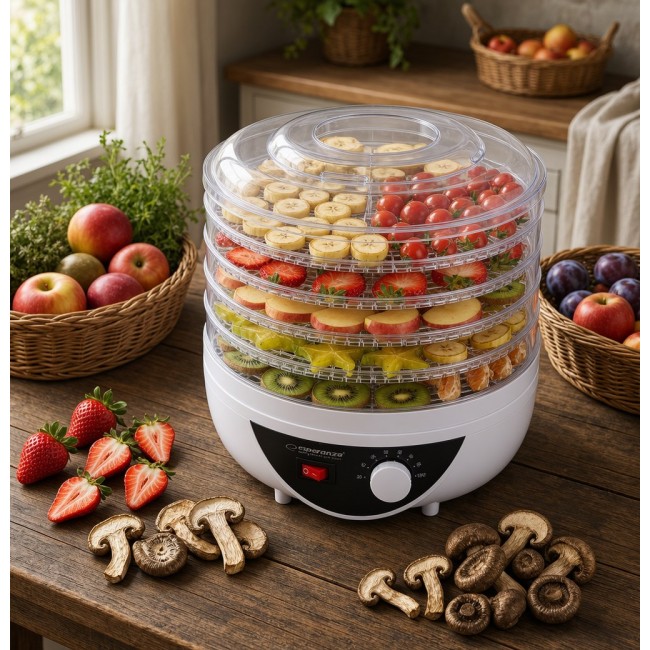 Esperanza EKD002 food dehydrator Black,Transparent,White 250 W