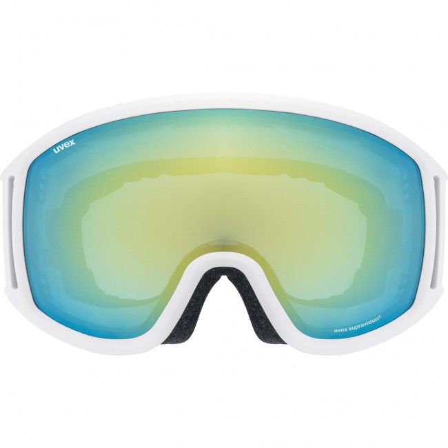 Uvex topic FM spheric winter sport goggles White Unisex Blue, Yellow Spherical lens