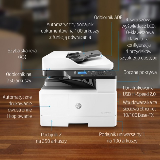 All-in-One Printer HP LaserJet M443nda Laser A3 1200 x 1200 DPI 24 ppm All-in-One Printer HP LaserJet M443nda Laser A3 1200 x 1200 DPI 24 ppm