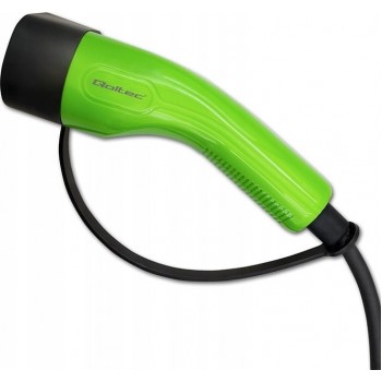 Qoltec Mobile EV Charger with 2-in-1 Type 2 SCHUKO 3.5kW 230V LCD Portable Wallbox 5m