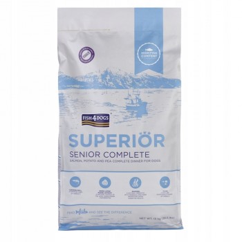 FISH4DOGS Superior Senior Medium Complete Salmon - dry dog food - 12kg