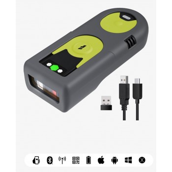 Inateck BCST-42 Handheld bar code reader 2D CMOS Black, Green, Grey