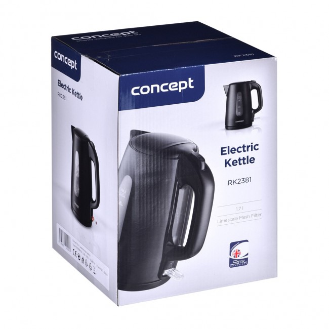 Concept RK2381 electric kettle 1.7 L 2200 W Black
