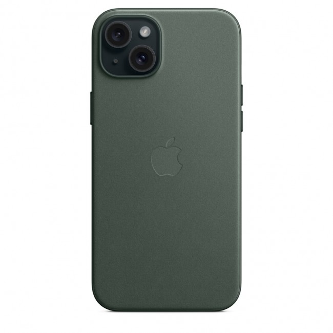 Apple iPhone 15 Plus FineWoven Case with MagSafe - Evergreen Apple iPhone 15 Plus FineWoven Case with MagSafe - Evergreen