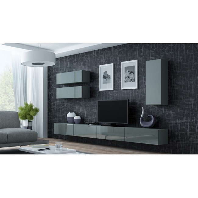 Cama TV stand VIGO 140 30/140/40 grey/grey gloss