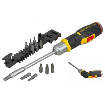 Ratchet gun screwdriver with 12 bits